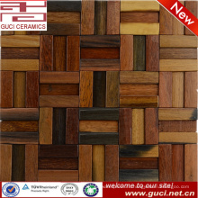 Китай производство горячая конструкция изделия прочная конструкция деревянная мозаика настенная плитка
